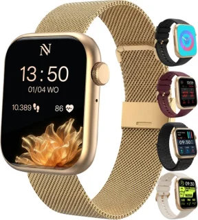 Nuvance smartwatch dames goud