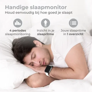 Nuvance Smartwatch Wit Bluetooth IP68 Heren Dames
