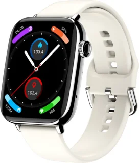 Nuvance Smartwatch Wit Bluetooth IP68 Heren Dames