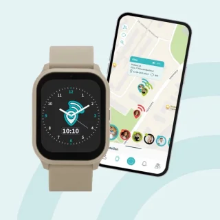 One2track Connect YOU beige GPS-horloge voor kinderen