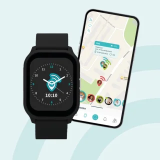 One2track Connect YOU zwart GPS-horloge voor kinderen