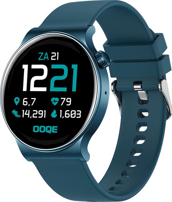 OOQE WATCH CS PRO Smartwatch Blauw voor Heren en Dames
