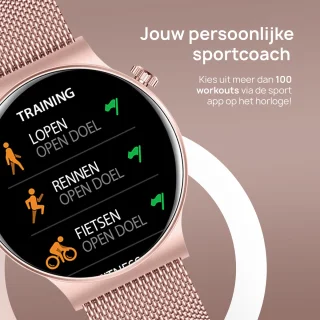 OOQE WATCH CS PRO Smartwatch Rosé Goud