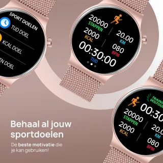 OOQE WATCH CS PRO Smartwatch Rosé Goud
