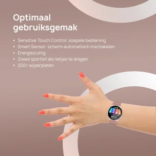 OOQE WATCH CS PRO Smartwatch Rosé Goud