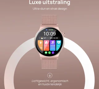 OOQE WATCH CS PRO Smartwatch Rosé Goud