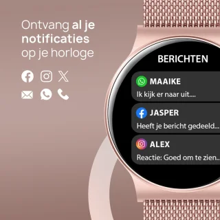 OOQE WATCH CS PRO Smartwatch Rosé Goud