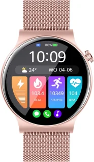 OOQE WATCH CS PRO Smartwatch Rosé Goud