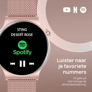 OOQE WATCH CS PRO Smartwatch Rosé Goud