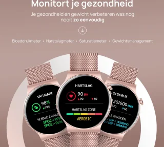 OOQE WATCH CS PRO Smartwatch Rosé Goud