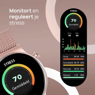 OOQE WATCH CS PRO Smartwatch Rosé Goud