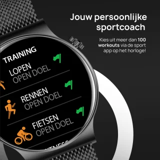 OOQE WATCH CS PRO Smartwatch Zwart voor Heren en Dames