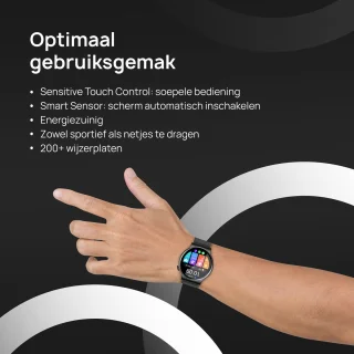 OOQE WATCH CS PRO Smartwatch Zwart voor Heren en Dames
