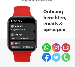 OOQE Watch Pro 6 Smartwatch Rood