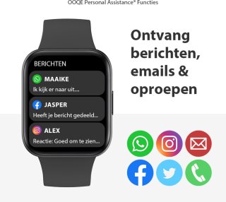 OOQE WATCH PRO 6 Smartwatch Zwart Unisex