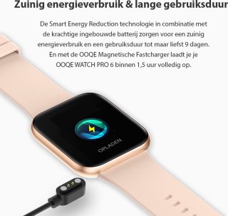 OOQE WATCH PRO 6 Smartwatch Zwart Unisex
