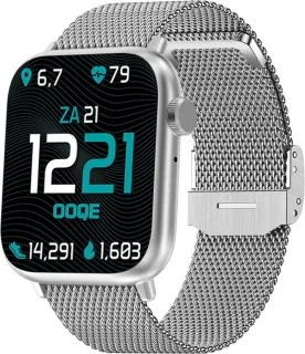 OOQE WATCH PRO 7 Smartwatch Heren Zilver