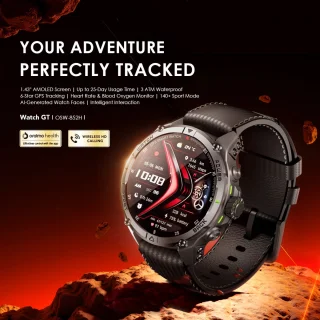 oraimo Watch GT Smartwatch Zwart – Premium Strapset