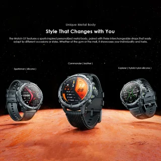 oraimo Watch GT Smartwatch Zwart – Premium Strapset