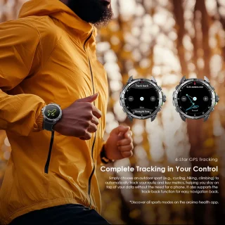 oraimo Watch GT Smartwatch Zwart – Premium Strapset