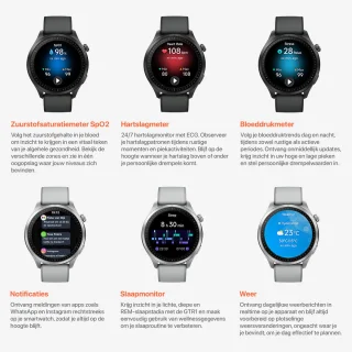 Otiume GTR1 Smartwatch Zwart