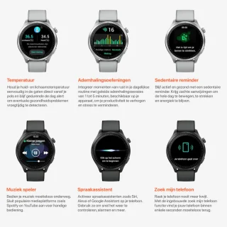 Otiume GTR1 Smartwatch Zwart