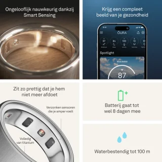Oura Ring 4 Brushed Silver - Size 9