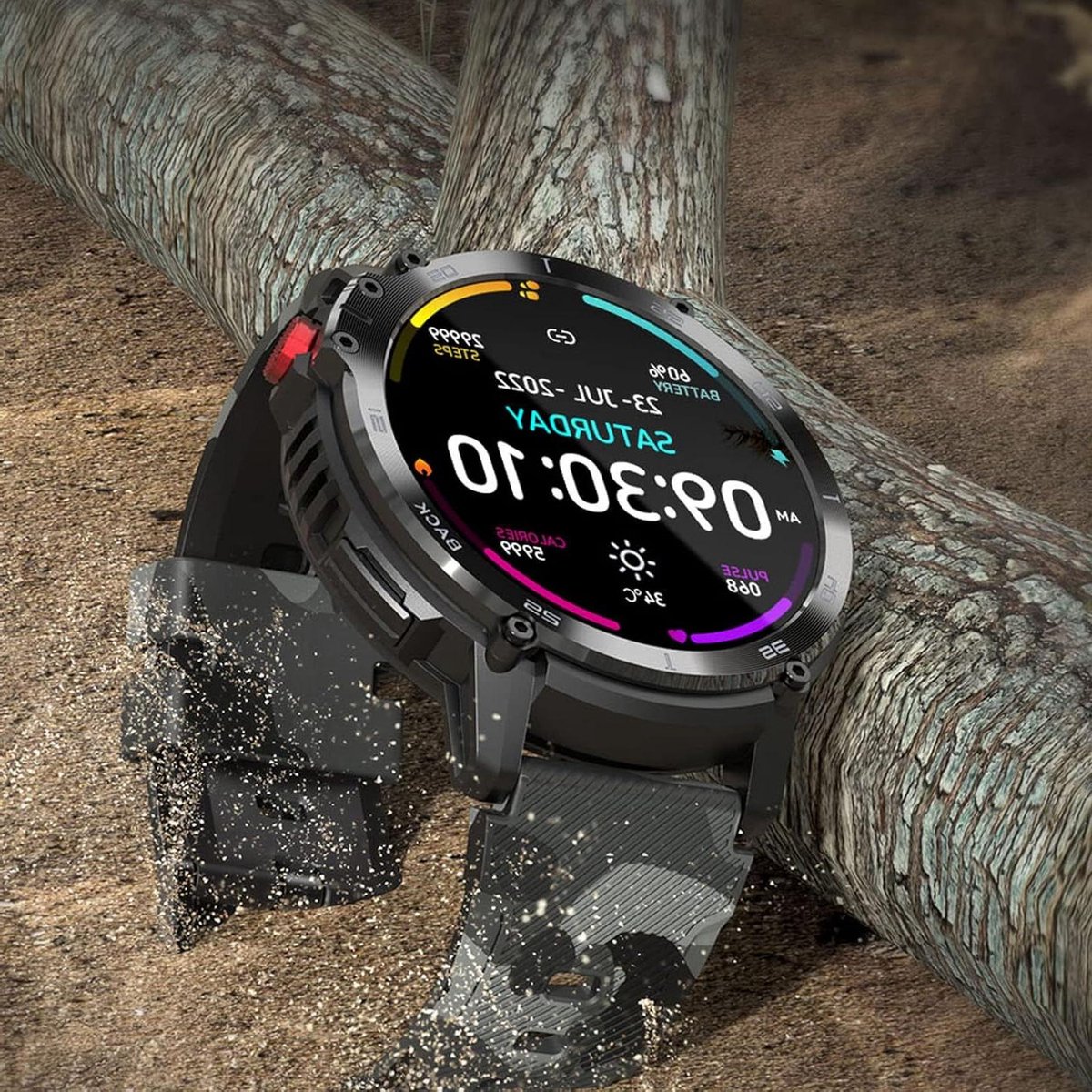De Outdoor Militaire Slimme Horloge 16 Inch Ultra HD LCD Sporthorloge Heren in één oogopslag