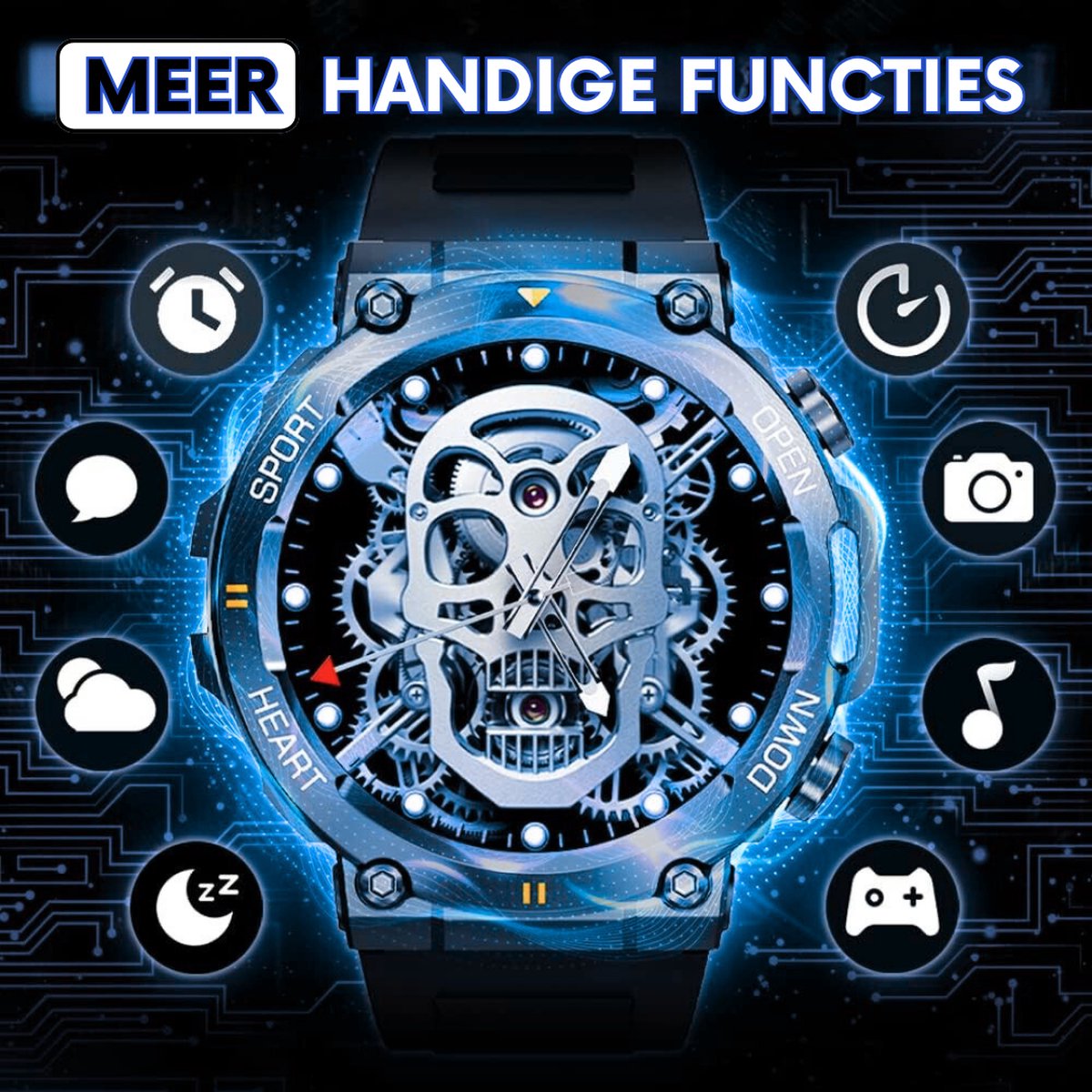 Parya Indestructible Smartwatch Zwart