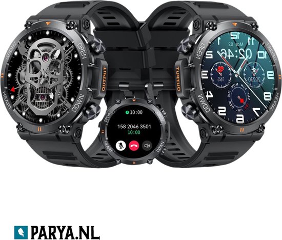 Parya Indestructible Smartwatch Zwart