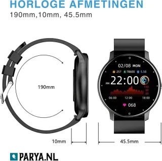 Parya Official Dark Black Smartwatch