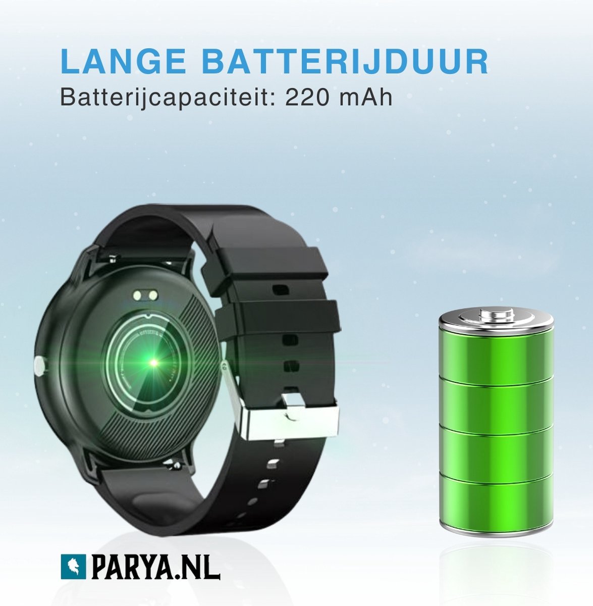 Parya Official Dark Black Smartwatch