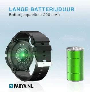 Parya Official Dark Black Smartwatch