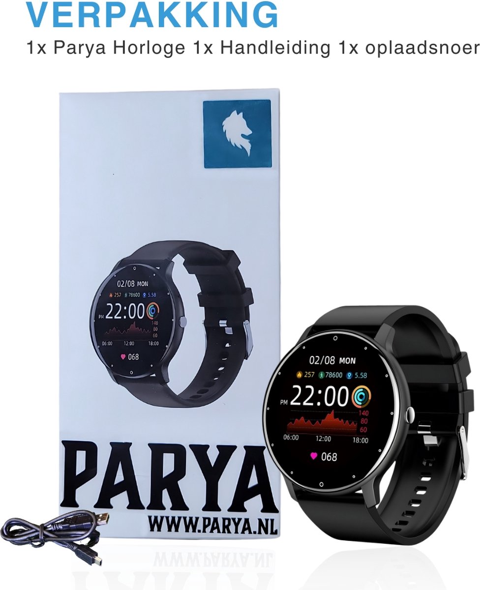 Parya Official Dark Black Smartwatch