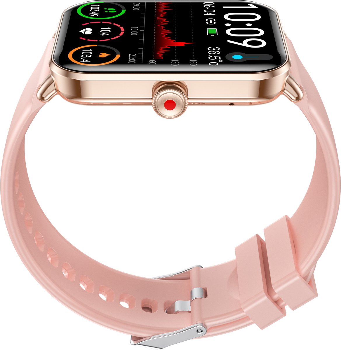 Parya Official Smart TV45 Activity Tracker Zwart