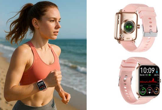 Parya Official Smart TV45 Activity Tracker Zwart