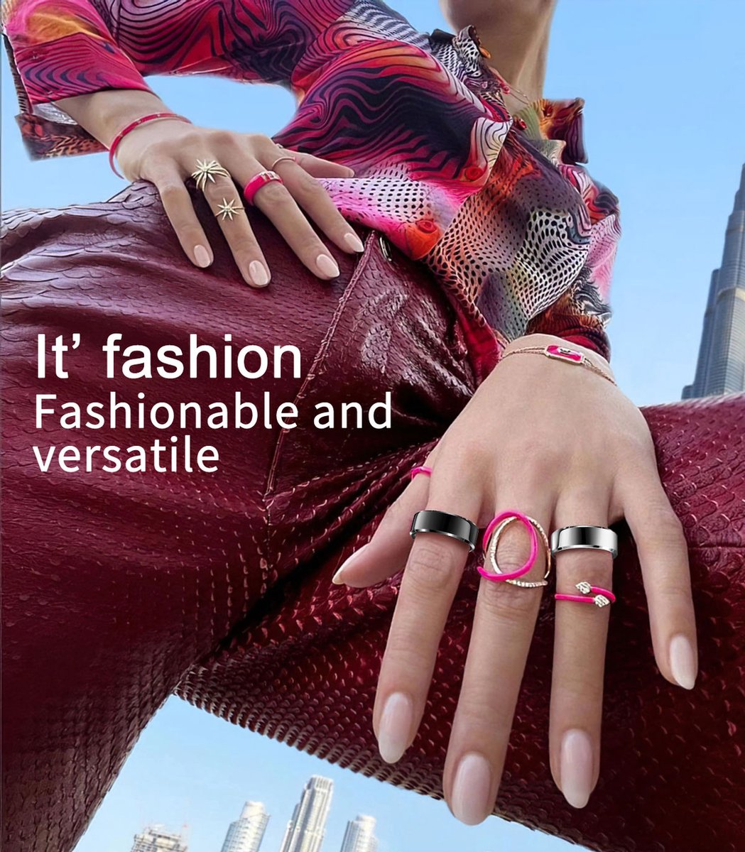 Parya Smart Ring Zwart Europe 65