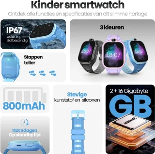 Phreeze Kinderhorloge 4G Blauw