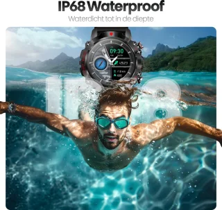 Phreeze Smartwatch Rond Zwart