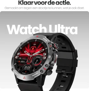 Phreeze Smartwatch Rond Zwart