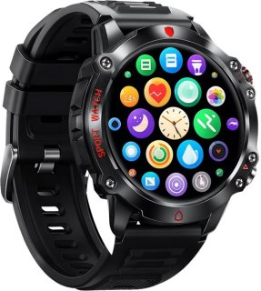 Stijlvolle ronde smartwatch met flinke batterij en slimme functies