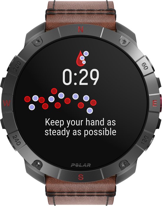 Polar Grit X2 Pro TITAN Outdoor Smartwatch Brons M/L met Zwart Silicone Bandje S/L