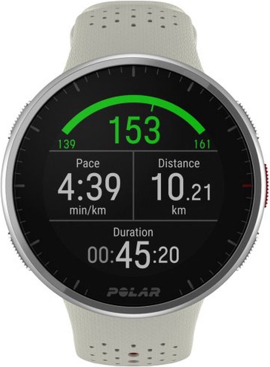 Polar Pacer Pro GPS Hardloophorloge Snow White S-L
