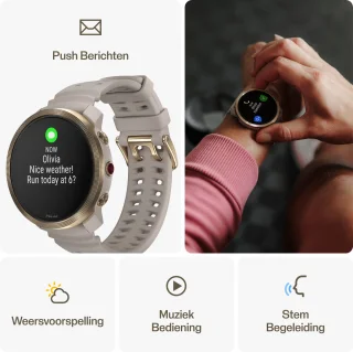 Polar Vantage M3 Multisport Smartwatch Greige/Goud S/M/L