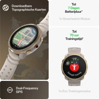 Polar Vantage M3 Multisport Smartwatch Greige/Goud S/M/L
