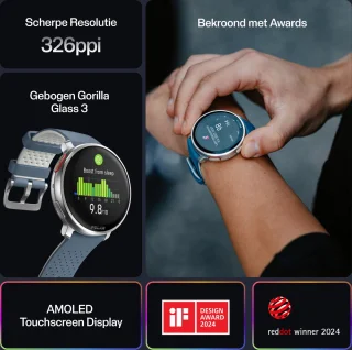 Polar VANTAGE V3 Sport Smartwatch Blauw/Zilver