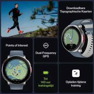Polar VANTAGE V3 Sport Smartwatch Blauw/Zilver