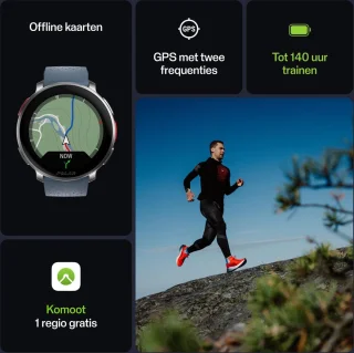 Polar VANTAGE V3 Sport Smartwatch Blauw/Zilver