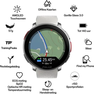 Polar VANTAGE V3 Sport Smartwatch Zilver/Abrikoos