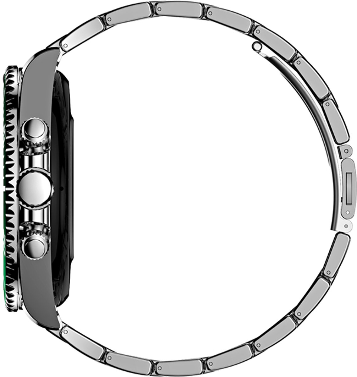Pro-Care Excellent Quality Smartwatch 1.30 inch Zilver Zwarte Ring